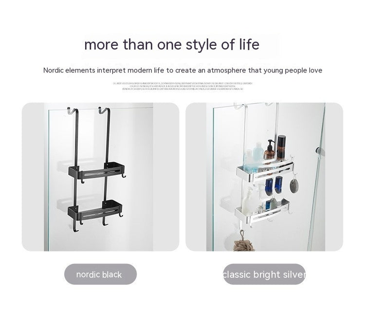 Bathroom Storage Organizer Alumimum Hanging