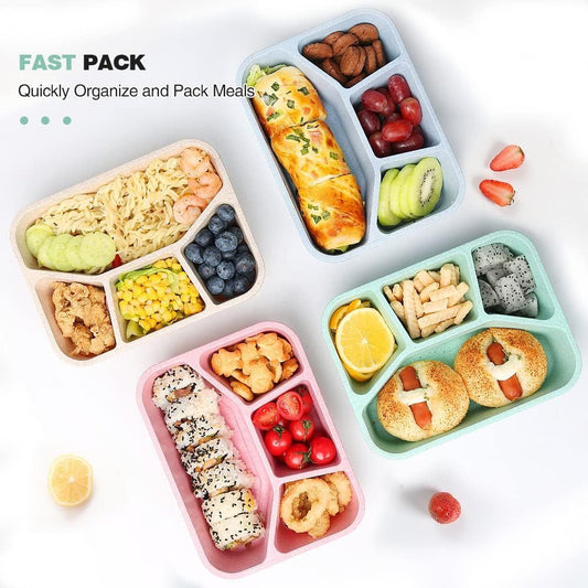 Simple Rectangular Compartment Lunch Boxes Fruit Container