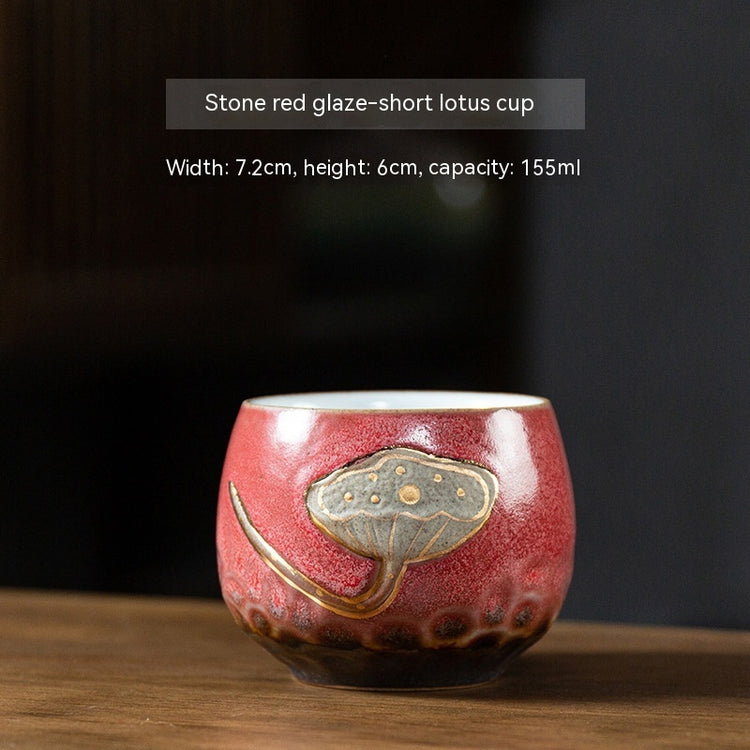 Retro Kiln Baking Master Ceramic Tea Set Couple's Cups