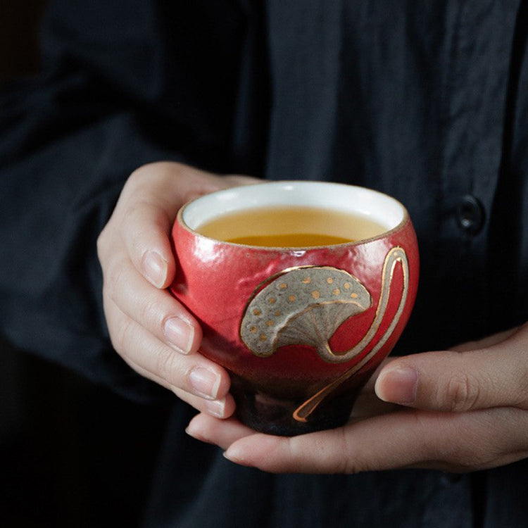 Retro Kiln Baking Master Ceramic Tea Set Couple's Cups